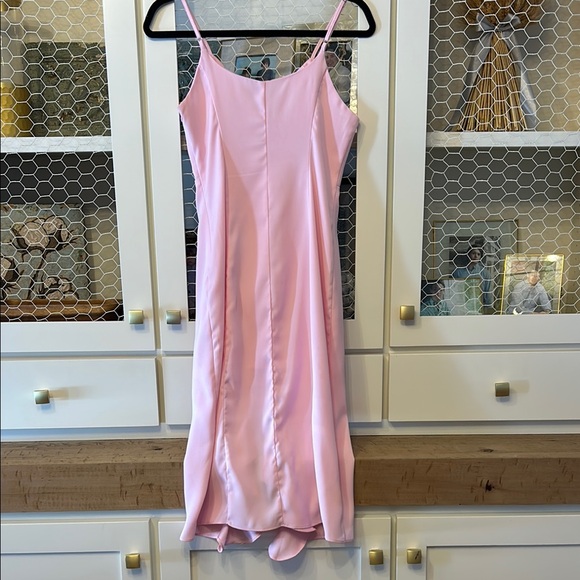 Pink Ruffled Midi Dress - Picture 3 of 3